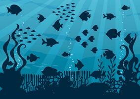 Undersea Cartoon Landscape vector