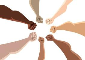 Unity of People on White vector