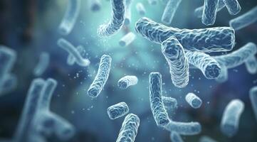 AI generated Legionella pneumophila Bacteria. Medical 3d illustration. AI Generated photo