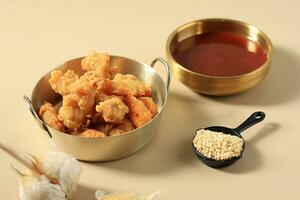 Crispy Popcorn Chicken with Korean Yangnyeom Sauce photo