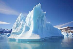 AI generated Iceberg in Greenland. AI Generated photo