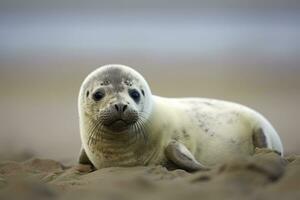 ai generado puerto sello cachorro. ai generado foto