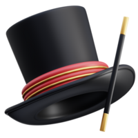 magicien chapeau carnaval 3d illustration png