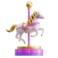 Carousel Horse carnival 3D Illustration png
