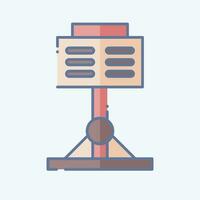 Icon Music Stand. related to Theatre Gradient symbol. doodle style. simple design editable. simple illustration vector