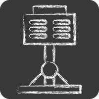 Icon Music Stand. related to Theatre Gradient symbol. chalk Style. simple design editable. simple illustration vector