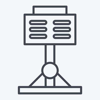 Icon Music Stand. related to Theatre Gradient symbol. line style. simple design editable. simple illustration vector