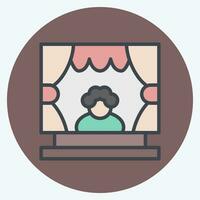 Icon Performance. related to Theatre Gradient symbol. color mate style. simple design editable. simple illustration vector