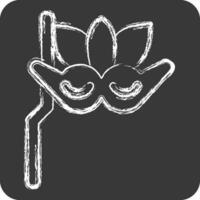 Icon Mask. related to Theatre Gradient symbol. chalk Style. simple design editable. simple illustration vector