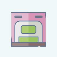 Icon Cashbox. related to Theatre Gradient symbol. doodle style. simple design editable. simple illustration vector