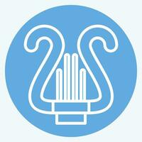 Icon Lyre. related to Theatre Gradient symbol. blue eyes style. simple design editable. simple illustration vector