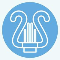 Icon Lyre. related to Theatre Gradient symbol. blue eyes style. simple design editable. simple illustration vector