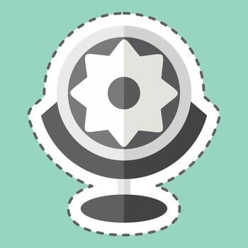 Sticker line cut Bionic Eye. related to Future Technology symbol. simple design editable. simple illustration vector