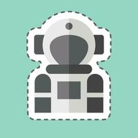 Sticker line cut Space Tourism. related to Future Technology symbol. simple design editable. simple illustration vector