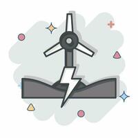 Icon Energy Ecosystem. related to Future Technology symbol. comic style. simple design editable. simple illustration vector