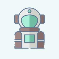 Icon Space Tourism. related to Future Technology symbol. doodle style. simple design editable. simple illustration vector