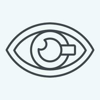 Icon Nano Contact Lenses. related to Future Technology symbol. line style. simple design editable. simple illustration vector