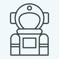 Icon Space Tourism. related to Future Technology symbol. line style. simple design editable. simple illustration vector