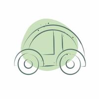 Icon Driverless Car. related to Future Technology symbol. Color Spot Style. simple design editable. simple illustration vector