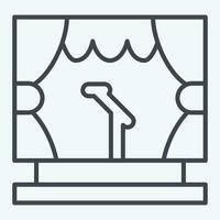 Icon Stage. related to Theatre Gradient symbol. line style. simple design editable. simple illustration vector