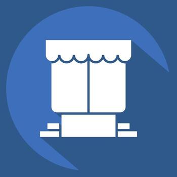 icono escena. relacionado a teatro degradado símbolo. largo sombra estilo. sencillo diseño editable. sencillo ilustración vector