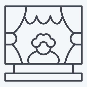 Icon Performance. related to Theatre Gradient symbol. line style. simple design editable. simple illustration vector