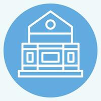 Icon Theatre. related to Theatre Gradient symbol. blue eyes style. simple design editable. simple illustration vector