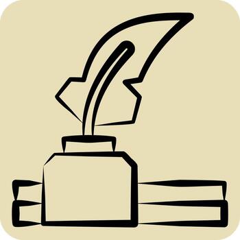 Icon Screenplay. related to Theatre Gradient symbol. hand drawn style. simple design editable. simple illustration vector