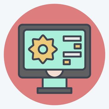 Icon Biometic Materials. related to Future Technology symbol. color mate style. simple design editable. simple illustration vector