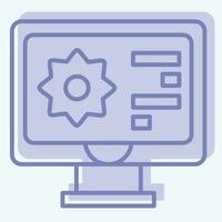 icono biomético materiales relacionado a futuro tecnología símbolo. dos tono estilo. sencillo diseño editable. sencillo ilustración vector