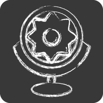 icono biónico ojo. relacionado a futuro tecnología símbolo. tiza estilo. sencillo diseño editable. sencillo ilustración vector