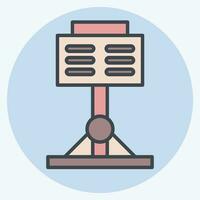 Icon Music Stand. related to Theatre Gradient symbol. color mate style. simple design editable. simple illustration vector