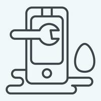 Icon Cellular Damage Repair. related to Future Technology symbol. line style. simple design editable. simple illustration vector