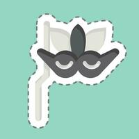 Sticker line cut Mask. related to Theatre Gradient symbol. simple design editable. simple illustration vector