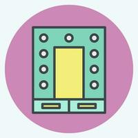 Icon Mirror. related to Theatre Gradient symbol. color mate style. simple design editable. simple illustration vector