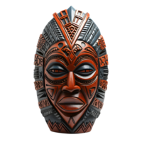 ai gegenereerd oude traditioneel houten tribal masker, geestelijk icoon png