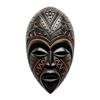 ai gegenereerd wijnoogst traditioneel houten masker, tribal symboliek png