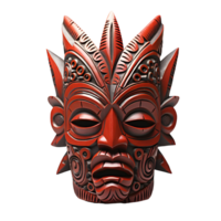 AI generated Ancient Traditional Tribal Wooden Mask, Cultural Heritage png