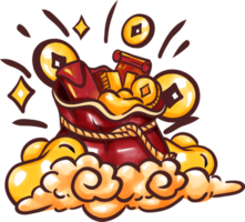 Gold Drachen Elemente png