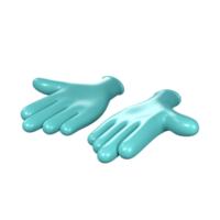 3d Symbol Gesundheitswesen und medizinisch. chirurgisch Handschuhe png