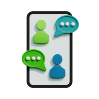 3d icon chatting png