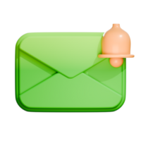 3d icono correo notificación png