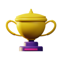 3d icoon trofee. bedrijf png