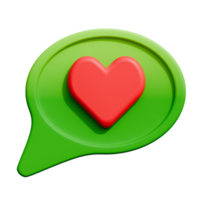 3d icon love message png