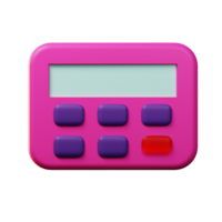 3d icono calculadora. negocio png