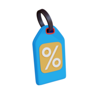 3d icono descuento etiqueta png