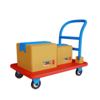 3d icoon levering trolley png