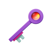 3d icono llave. negocio png