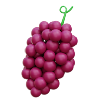 uvas 3d ícone ilustrações png