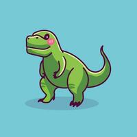 cute dinosaur cartoon character vector